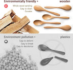 7 PCS Small Wooden Spoons, 5.8 Inch Honey Spoons - Image 4