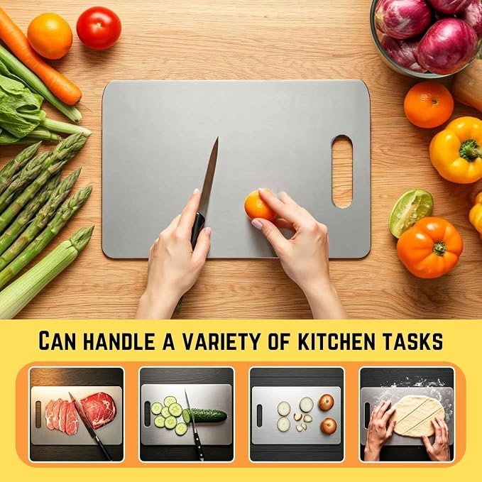 Titanium Cutting Board Set of 3, 2025 New Upgrade 100% Pure Titanium Cutting - Image 3