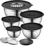 AVADOR Premium Brushed Stainless Steel Mixing Bowls Sets, Space Saving by AVADOR