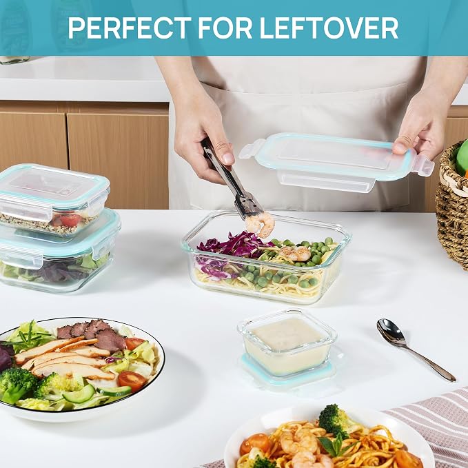 Vtopmart 8 Pack Glass Food Storage Containers - Image 5