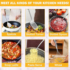 6-Piece Kitchen Cooking Utensils Set, Stainless Steel Kitchen Utensils - Image 3