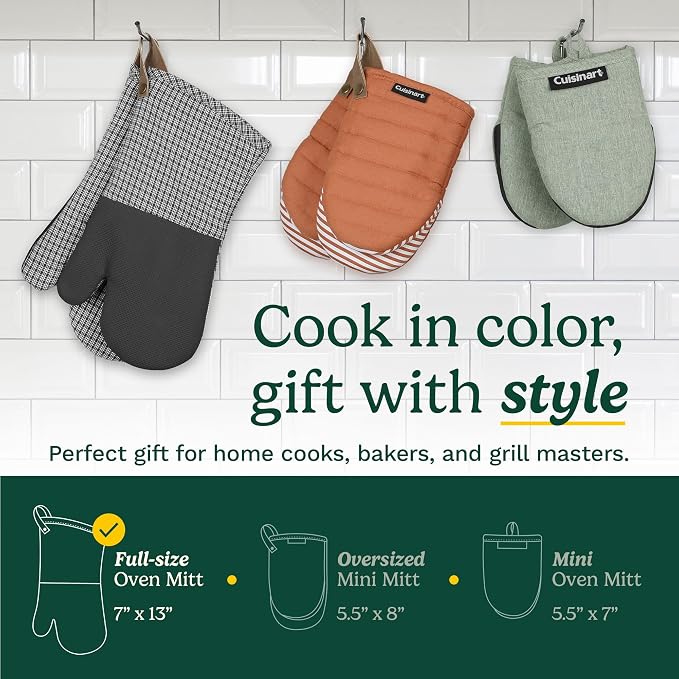 Cuisinart Heritage Kitchen Oven Mitts – Heat-Resistant Kitchen Mitts - Image 6