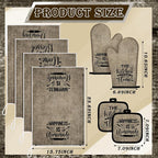 Leinuosen 8 Pcs Kitchen Towels and Oven Mitts Sets Pot Holders Dishcloths Set - Image 3