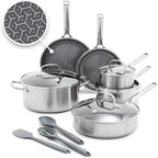 GreenPan Hybrid 13 Piece Nonstick Stainless Steel Cookware Set, APEX Tri-Ply by GreenPan