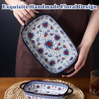 Ceramic Casserole Dishes for Oven, Hand-painted Polish Pottery Baking Dish Set - Image 2