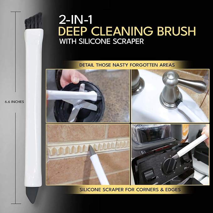 Grout Cleaning Brushes Set Deep Cleaner Multi-Purpose Stiff Bristle Brush - Image 6