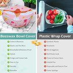5-Size Reusable Beeswax Bowl Covers - Image 7