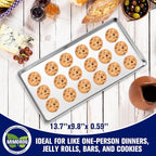 Mimorou 12 Pcs Baking Sheet Stainless Steel Cookie Sheet Small Metal Pans - Image 3