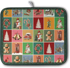 Christmas Dish Drying Mats for Kitchen Counter Cute Xmas Holiday Dish Drainer by Kwlegh