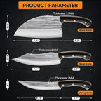 3PCS Meat Cleaver Knife Set - Image 6