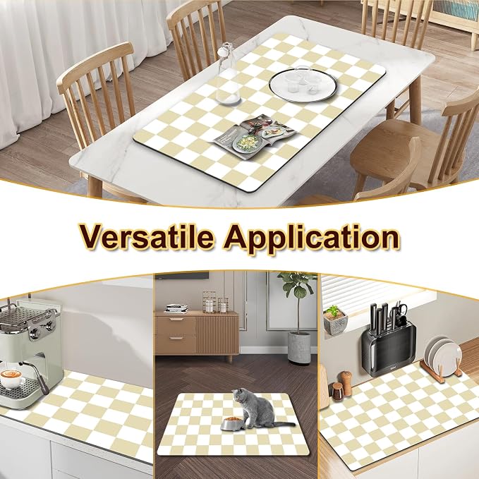 Dish Drying Mat for Kitchen, 15.7’’ X 17.7’’ Coffee Bar Mats for Countertop Fit - Image 6