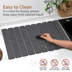 Large Stone Dish Drying Mat for Kitchen Counter, Foldable Water Absorbing - Image 5