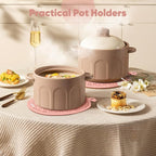 Oven Mitts and Pot Holders 4 Sets, Heat Resistant 500 ℉ Oven Mitt and Pot Holder - Image 5