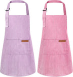 2 Pack Stripes Kids Apron, Kids Cooking Aprons by XLSXEXCL