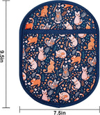 Pot Holders Set of 2 with Transparent Clear Silicone Shell and Nice Cat Flower - Image 2