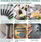 Silicone Cooking Utensil Set, Umite Chef 15pcs Silicone Cooking Kitchen - Image 3