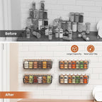 Mystozer Spice Rack Organizer Wall Mount, Hanging Spice Pantry Storage Shelf - Image 5