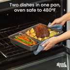 GoodCook Divided Baking Sheet Premium Carbon Steel Nonstick Pan, 9 x 13-Inch - Image 3