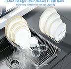 Dish Drying Rack Over The Sink, Stainless Steel Dish Racks - Image 3