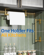 RUACQ Paper Towel Holder Under Cabinet, Wall Mounted or Adhesive Stainless - Image 7