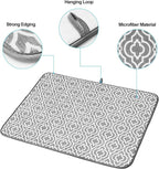 SUBEKYU 24" x 18" Dish Drying Mat, Dish Mat Drying Kitchen Mat Large, Absorbent - Image 4