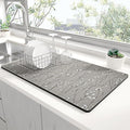 Rnivvi Dish Drying Mat for Kitchen Counter, XL 15 x 24" Cute Flower Theme by Rnivvi