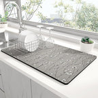 Rnivvi Dish Drying Mat for Kitchen Counter, XL 15 x 24" Cute Flower Theme by Rnivvi