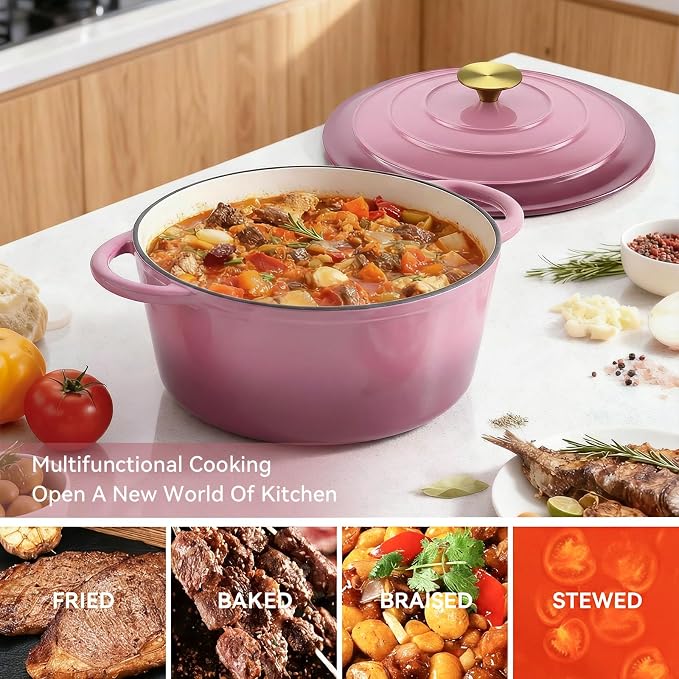 Miereirl 4.5 Quart Enameled Dutch Oven Pot - Image 4