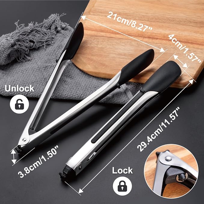Stainless Steel Heat Resistant Kitchen Tongs - Image 6