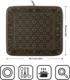 Brown Antique Tabriz Rug Dish Drying Mat - Image 2
