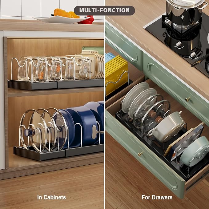 Magheo 2 Pack Expandable Food Storage Container Lid Organizers - Image 4