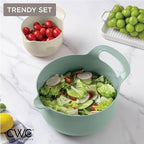 COOK WITH COLOR Nesting Plastic Mixing Bowl Set with Pour Spouts and Handles - Image 5