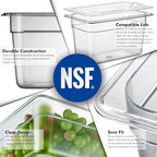 CURTA 6-Pack 1/4 Size 6" Deep NSF Polycarbonate Food Pans | Dishwasher & - Image 5