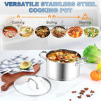 Stainless Steel Stock Pot 4 Quart, Homikit Induction Stockpot - Image 6
