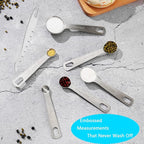 AIKEXIN 20-Piece Measuring Cups and Spoons Set, Nesting Stainless Steel - Image 6