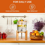 Glass Beverage Dispenser with Bamboo Stand 6.7 In and Lid, Iced 1.5 Gallon - Image 5