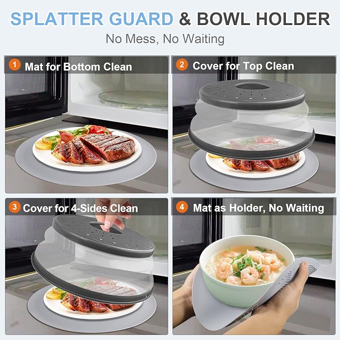 Pack 2, LekDrok Microwave Food Cover - Image 3