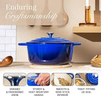 Cast Iron Dutch Oven with Lid – Non-Stick Ovenproof Enamelled Casserole Pot – - Image 7
