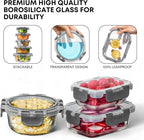 Razab 30 PC Glass Food Storage Containers - Image 7