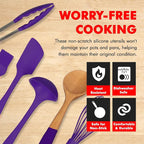 Chef Craft Premium Silicone Kitchen Tool and Utensil Set, 11 Piece - Image 3
