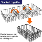 Joben Oligey 12 PACK Small Wire Storage Baskets - Image 7