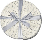 Potholders Set Trivets Set 100% Pure Cotton Thread Weave Hot Pot Holders Set - Image 5