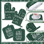 12 Pcs Farmhouse Kitchen Decor and Accessories Sets 4 Green Kitchen Towels 4 - Image 6