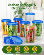 Canfanni 10 Pack-33oz Freezer Storage Containers Set, Plastic Food Storage - Image 3