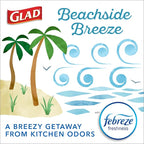 Glad Odorshield Small Drawstring Trash Bags, 4 Gal, Febreze Beachside Breeze - Image 3