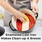 Zulay Kitchen 7.7 Quart Enameled Cast Iron Dutch Oven Pot - Image 5