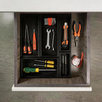 bamboo drawer organizer Set, expandable drawer dividers, wooden storage - Image 4