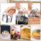 10 Pcs Stainless Steel Pastry Biscuit Cutter Set Include 3 Cup Flour Sifter - Image 6
