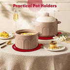Oven Mitts and Pot Holders 4 Sets, Heat Resistant 500 ℉ Oven Mitt and Pot Holder - Image 5