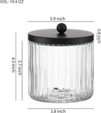 KMwares 4-Pack Glass Qtip Holder Dispenser Set - Image 2